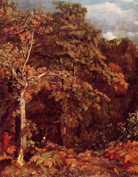  landscape Art Painting - Wooded Landscape Romantic John Constable